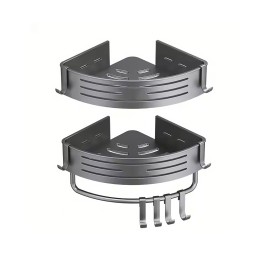 Drill Free Triangular Bathroom Shelf