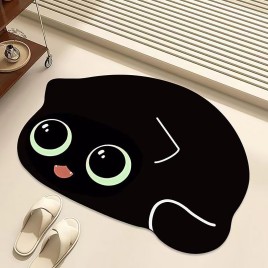 Cartoon Kitten Bathroom Absorbent Mat