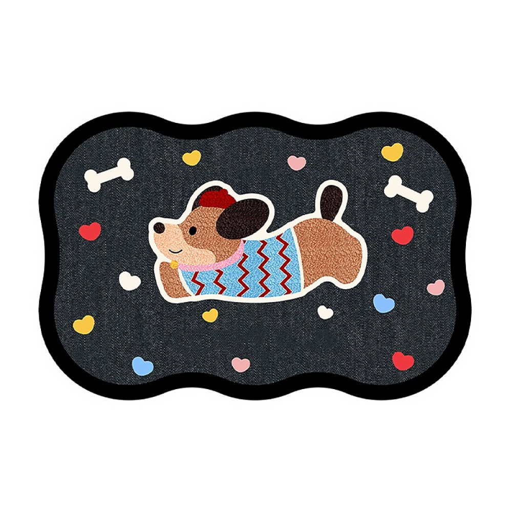 Cartoon Dachshund Floor Mat