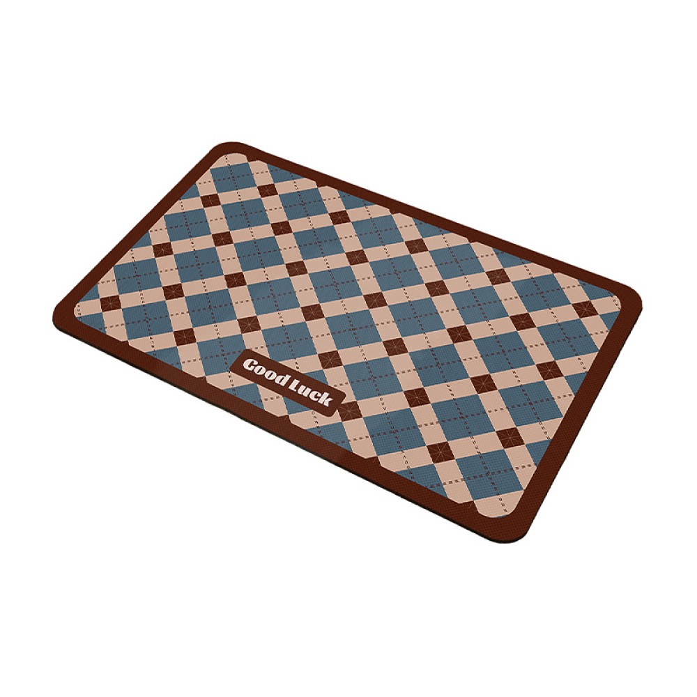 Retro Checkered Bathroom Mat