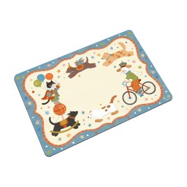Cartoon Circus Print Floor Mat