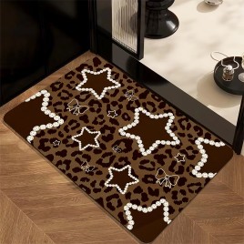 Leopard Print Diatom Mud Bathroom Mat