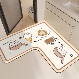 L Shaped Corner Bathroom Mat
