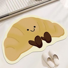 Cute Bread Diatomaceous Earth Floor Mat