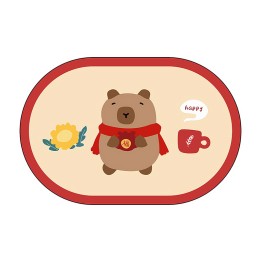 Cartoon Capybara Pattern Anti Slip Floor Mat