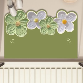 Textured Floral Bathroom Mat