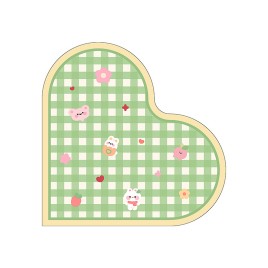 Heart Shaped Checkered Bathroom Mat