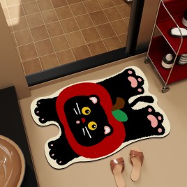 Cat Cartoon Pattern Bathroom Mat