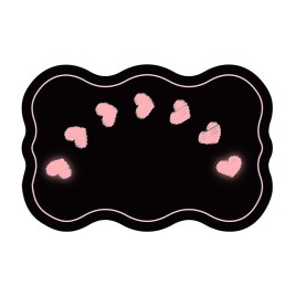 Pink Heart Shaped Diatomaceous Earth Floor Mat