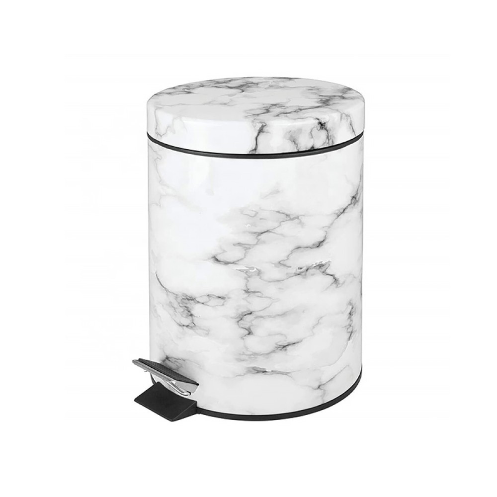 Marble Patterned Trash Can