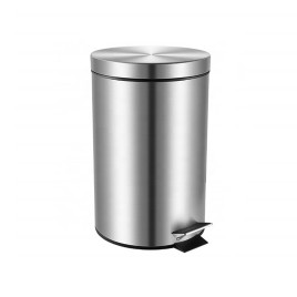 Silver Pedal Trash Can
