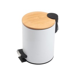 3 Liter Bamboo Foot Pedal Trash Can