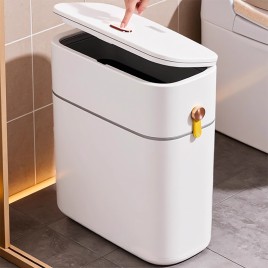 One Touch Opening Narrow Slit Trash Can