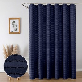 Navy Blue Shower Curtain