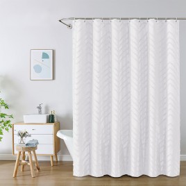 Premium White Waterproof Bathroom Curtain