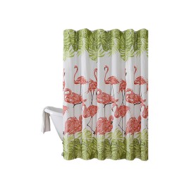 Microfiber Flamingo Shower Curtain