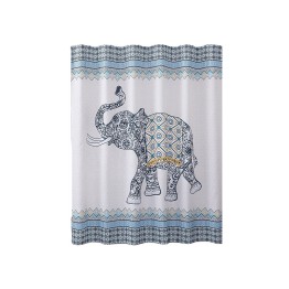 Cartoon Elephant Print Shower Curtain