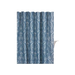 Blue Floral Print Shower Curtain