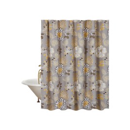 Colorful Floral Print Shower Curtain