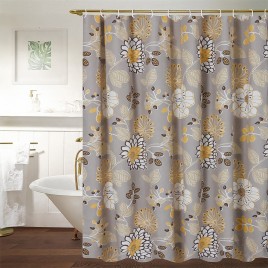 Colorful Floral Print Shower Curtain