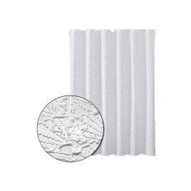 White Embossed Shower Curtain