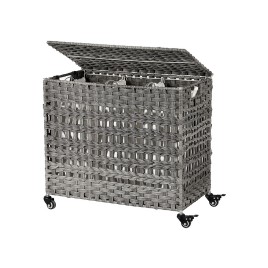 Movable Three Tier Compartment Laundry Basket