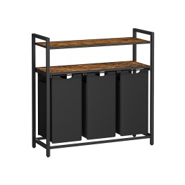 Large Capacity Three Layer Compartment Laundry Basket