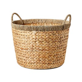Hand Woven Plant Fiber Laundry Basket