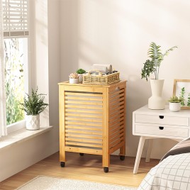 Bamboo Portable Laundry Basket
