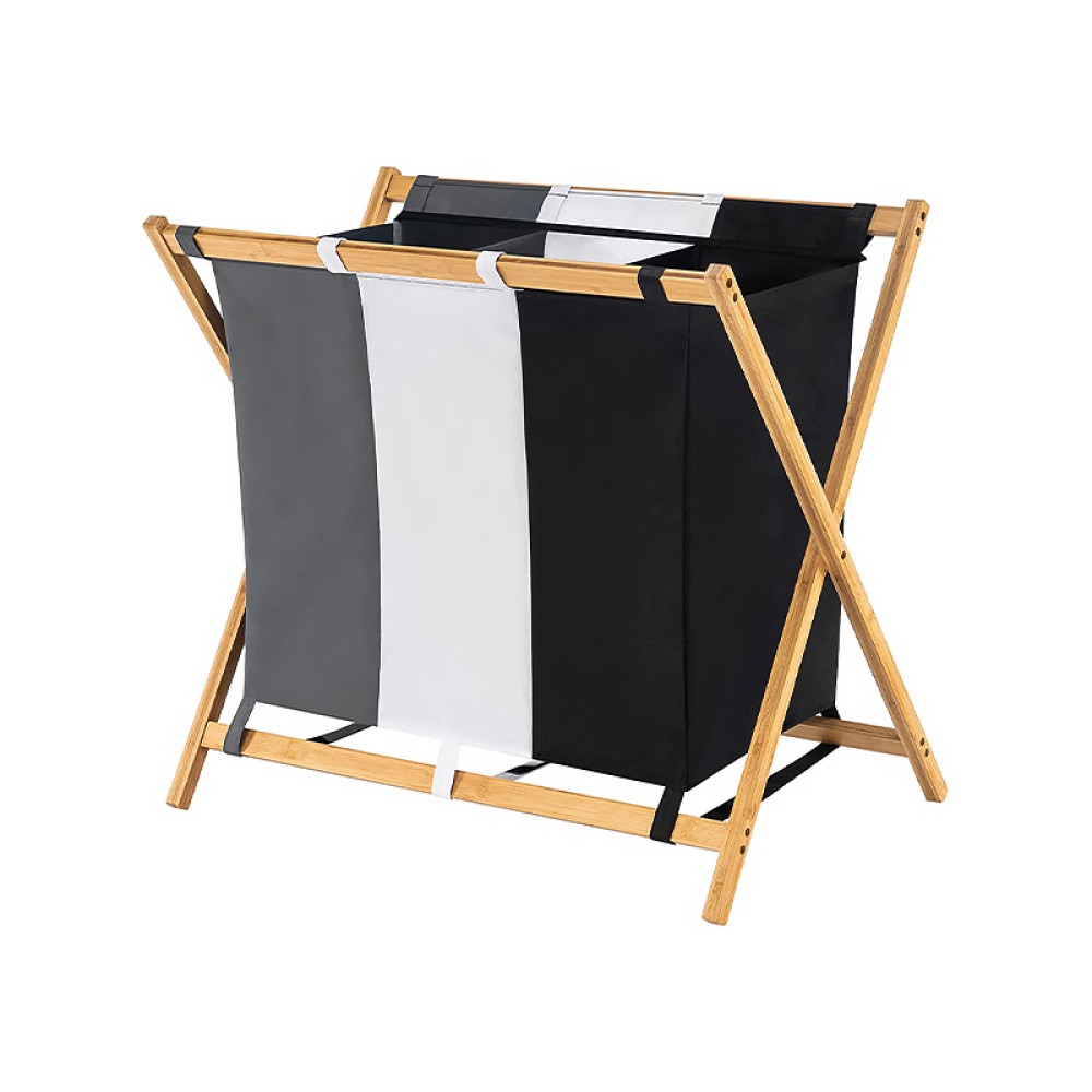 Color Blocked Foldable Laundry Basket