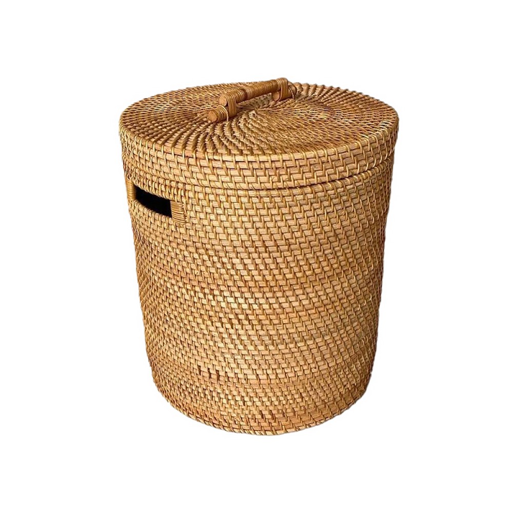 Handwoven Rattan Laundry Basket