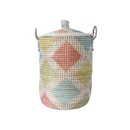 Colorful Hand Woven Seaweed Laundry Basket