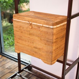Large Rectangular Rattan Laundry Basket