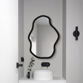 Exquisite Wooden Frame Anti Fog Bathroom Mirror