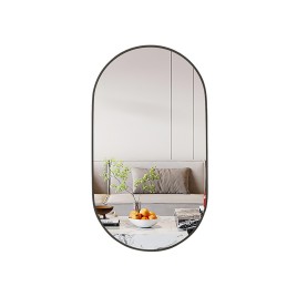 Oval Metal Bathroom Mirror