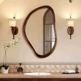 Asymmetrical Wall Mounted Bathroom Mirror